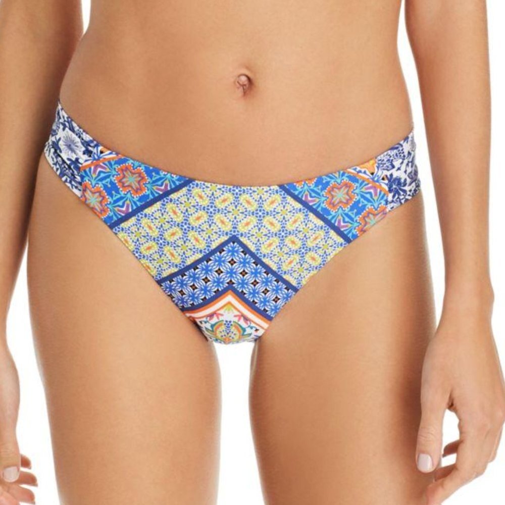 NWT Nanette Lepore Women's Patchwork Siren Bikini Bottom 8
